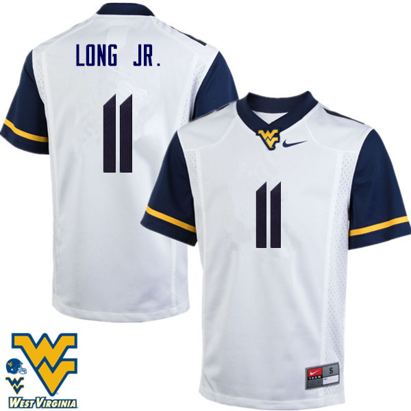 Men #11 David Long Jr. West Virginia Mountaineers College Football Jerseys-White - Click Image to Close
